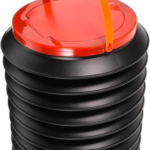 Portable Folding Water Pail 4L with Lid and Handle for Camping